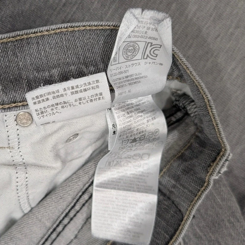 Levi's 511 Slim Fit Grey Denim Jeans Men's W36 L30